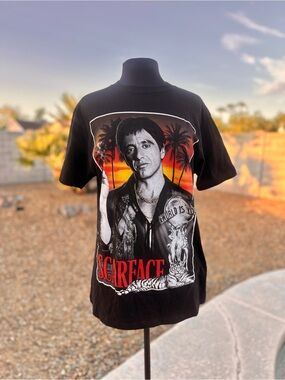 PROMODE Scarface Tony Montana Graphic T-Shirt Black Size L NWOT